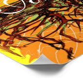 Originelle Kunst- gezacktes Baumposter Poster (Ecke)