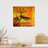 Originelle Kunst- gezacktes Baumposter Poster (Küche)