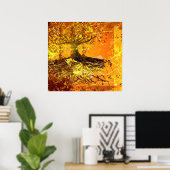 Originelle Kunst- gezacktes Baumposter Poster (Heimbüro)