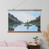 Originelle Landschaft Wandteppich Mit Holzrahmen (Schlafzimmer)