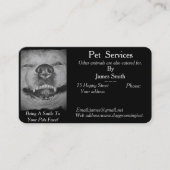 originelle Pflegedienste für Hunde mit Lächeln Visitenkarte (Vorderseite)