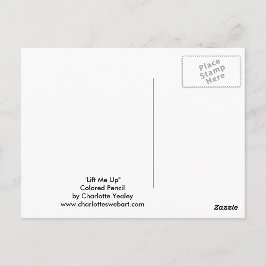Originelle Postkarte "Heben Sie mich auf" (Rückseite)