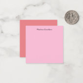 Originelle, rosa, kreative Handschrift Mitteilungskarte (Vorderseite/Rückseite Beispiel)