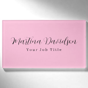 Originelle, rosa, kreative Handschrift Namenschild