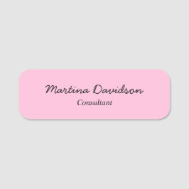 Originelle, rosa, kreative Handschrift Namensschild