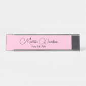 Originelle, rosa, kreative Handschrift Schreibtischnamensplakette (Vorderseite )