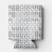 Originelle schwarz-weiße Domino-Symbole Dosenkühler (Rückseite)
