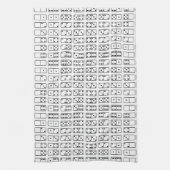 Originelle schwarz-weiße Domino-Symbole Geschirrtuch (Vertikal)