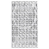 Originelle schwarz-weiße Domino-Symbole Kleine Geschenktüte (Rückseite)