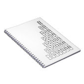 Originelle schwarz-weiße Domino-Symbole Notizblock (Rechte Seite)