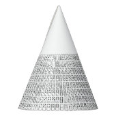 Originelle schwarz-weiße Domino-Symbole Partyhütchen (Links)