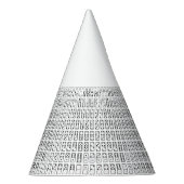 Originelle schwarz-weiße Domino-Symbole Partyhütchen (Rechts)