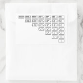Originelle schwarz-weiße Domino-Symbole Rechteckiger Aufkleber (Tasche)
