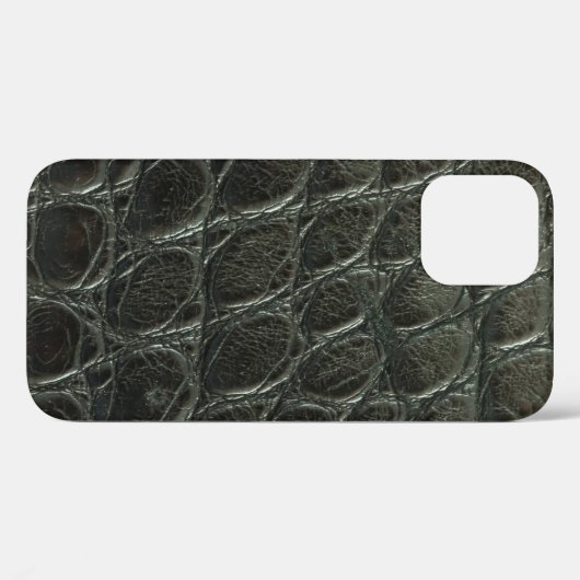 Originelle schwarze Alligatorledertextur, nah Case-Mate iPhone Hülle (Rückseite (Horizontal))