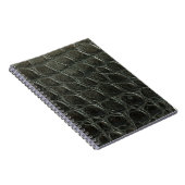 Originelle schwarze Alligatorledertextur, nah Notizblock (Rechte Seite)
