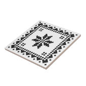 Originelle traditionelle schwarze Querstiche Fliese (Seite)