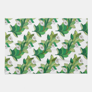 Originelle trendige Blume mit kamilienfarbenem Blu Handtuch