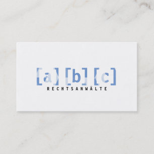 Originelle Visitenkarte mit blau