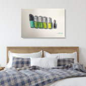 Originelle Wasserfarben Kunst in Grün Leinwanddruck (Insitu (Schlafzimmer))