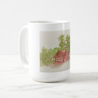 Originelle Wasserfarbskizze Kaffeetasse