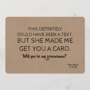 Origineller kreativer und lustiger TRAUZEUGE Einladung