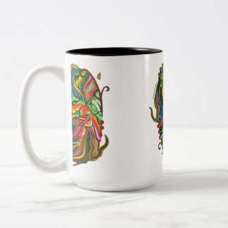 Originelles Abstraktes Portal-Muster Zweifarbige Tasse