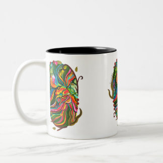 Originelles Abstraktes Portal-Muster Zweifarbige Tasse
