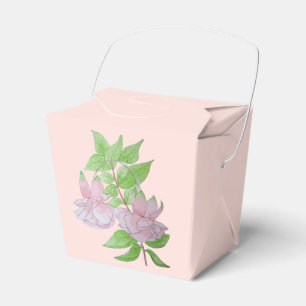 originelles Blumendesign hübsch rosa Blume Geschenkschachtel