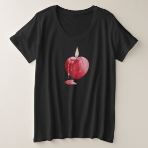 Originelles Design der roten Liebe Große Größe T-Shirt