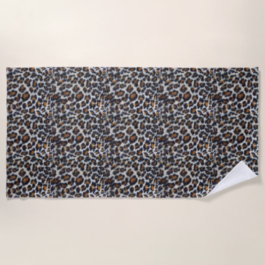 originelles Design des funky flauschigen Leopardru Strandtuch (Vorderseite)