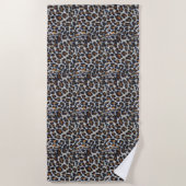 originelles Design des funky flauschigen Leopardru Strandtuch (Vorderseite)