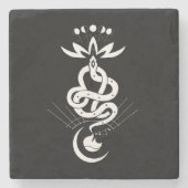 Originelles Design für den Schlangendruck 2025, Lö Steinuntersetzer (Vorderseite)