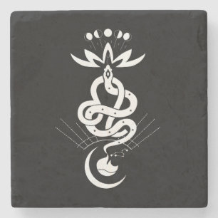 Originelles Design für den Schlangendruck 2025, Lö Steinuntersetzer