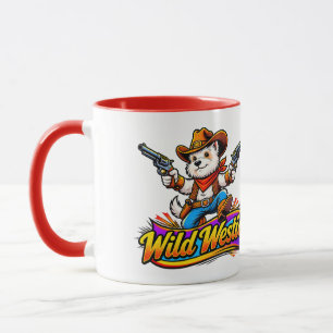 Originelles Design Süßer Westie-Cowboy-Hund Tasse