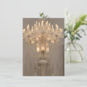 Originelles Foto aus Kronleuchter Einladung (Stehend Vorderseite)