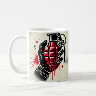 Originelles Herz-Shaped Grenade Artwork Kaffeetasse
