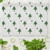 Originelles Maine Flag Disc-Handtuch Geschirrtuch (Gefaltet)