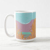 Originelles zeitgenössisches Kunstwerk "Der See" Kaffeetasse (Links)