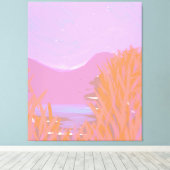 Originelles zeitgenössisches Triptychwerk "Der See Leinwanddruck (Insitu (Holzboden))