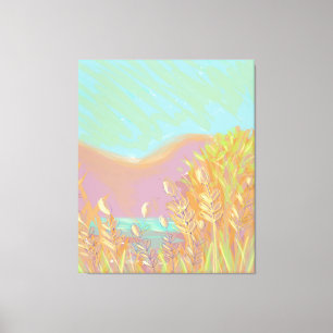 Originelles zeitgenössisches Triptychwerk "Der See Leinwanddruck