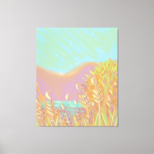 Originelles zeitgenössisches Triptychwerk "Der See Leinwanddruck (Vorderseite)