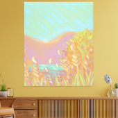 Originelles zeitgenössisches Triptychwerk "Der See Leinwanddruck (Insitu (Wohnzimmer))