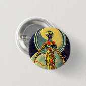 Orignal Art Liquid Metal Alien Abstrakt Button (Vorne & Hinten)