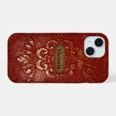 Oriholt Diva viktorianisches Monogramm iPhone 15 Hülle (Rückseite (Horizontal))