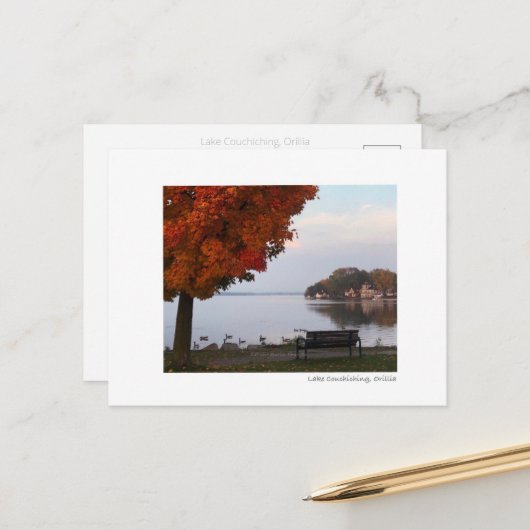 Orillia Lake Couchiching Canada Fotografie Postkarte (Vorderseite/Rückseite Beispiel)