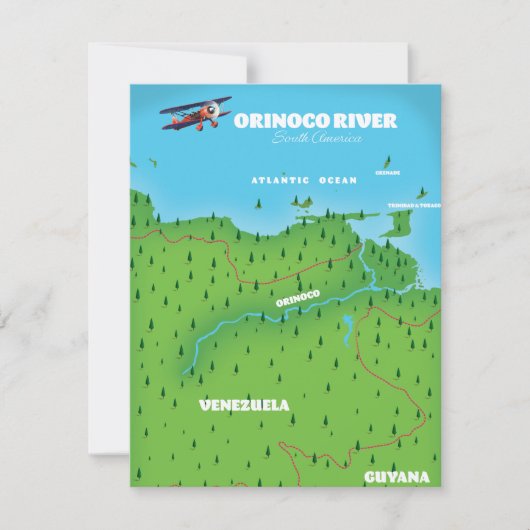 Orinoco River South American Map (Vorderseite)