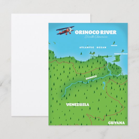 Orinoco River South American Map (Vorne/Hinten)