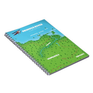 Orinoco River South American Map Notizblock