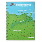 Orinoco River South American Map Notizblock (Vorderseite)