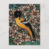 Oriole Bird Art-Designs Feiertagspostkarte (Vorderseite)